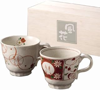 赤絵花うさぎ パック4点セット 30078 赤絵花うさぎ パック4点セット 30078